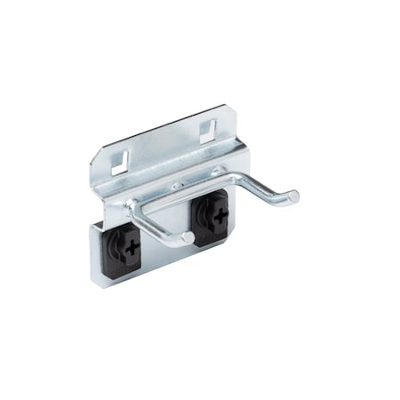 Triton Products 1 In. Double Rod 30 Degree Bend Steel Pegboard Hook for LocBoard, PK5 52113